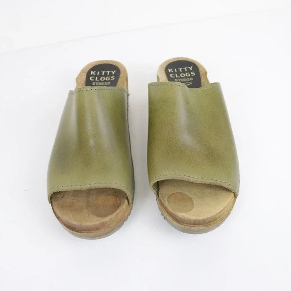 Kit + Clogs Studio Low Klassisk Sol Clog Sandals Aloe Green 38 - Picture 7 of 11